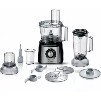 Küchenmaschine Bosch MCM3501M — 800 W, 2,3 l Schüssel, schwarz, 2 Geschwindigkeiten, Impulsfunktion, Mixer & Mini-Zerkleinerer