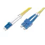 DIGITUS Glasfaser-Patchkabel, LC auf SC OS2, Singlemode 09/125 µ, Duplex, Länge 2 m