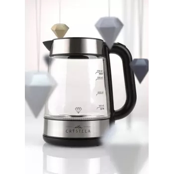 Elektrischer Wasserkocher Eta 1,7 L 2200 W Schwarz Edelstahl Transparent