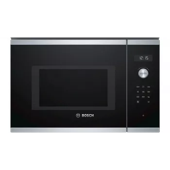 Einbau-Mikrowelle Solo Bosch Serie 6 BFL554MS0 — 900 W, 25 L, Dreh- und Touch-Bedienung, Edelstahl/Schwarz
