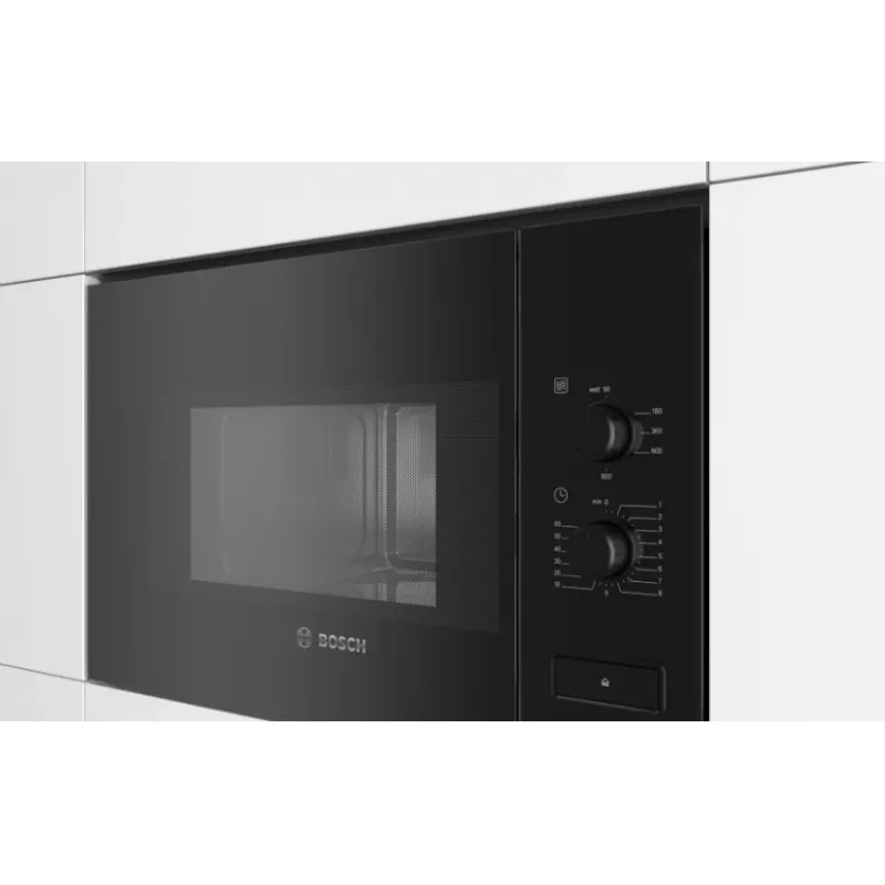 Einbau-Solo-Mikrowelle Bosch Serie 4 BFL520MB0 — 800 W, 20 l, Drehregler, Schwarz