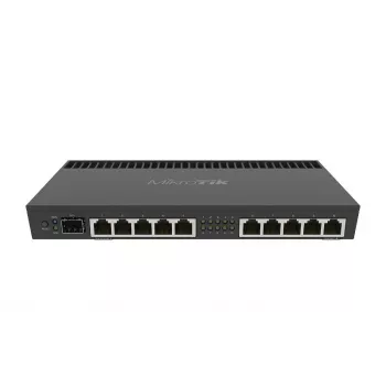 Wired Router MikroTik RB4011IGS+RM — 10x Gigabit RJ-45, 1x SFP+, 1,4 GHz 4-Kern, 1 GB RAM, Rack 1U, PoE-Ausgang