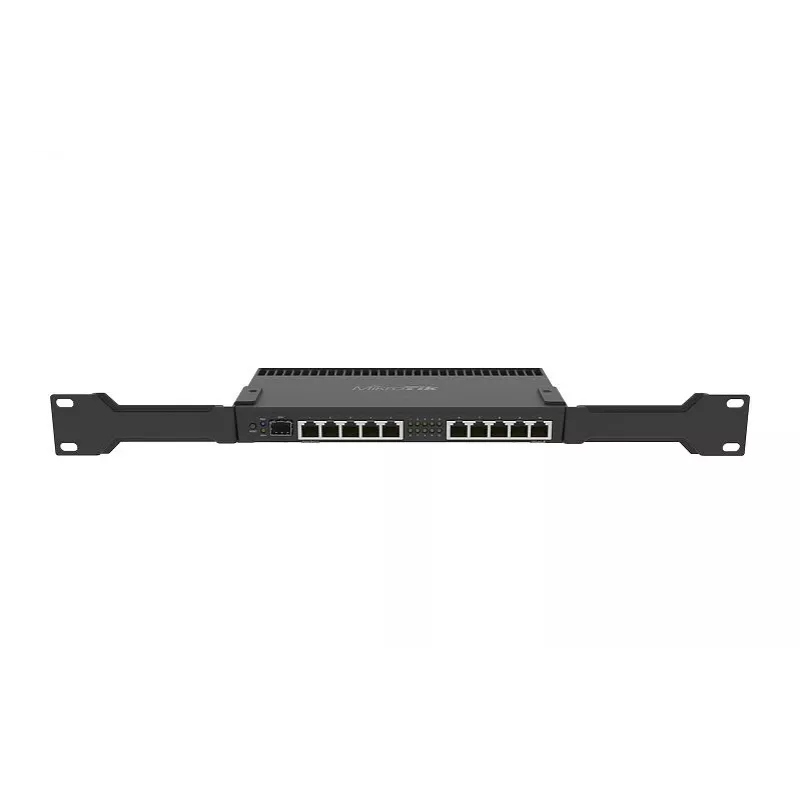 Wired Router MikroTik RB4011IGS+RM — 10x Gigabit RJ-45, 1x SFP+, 1,4 GHz 4-Kern, 1 GB RAM, Rack 1U, PoE-Ausgang