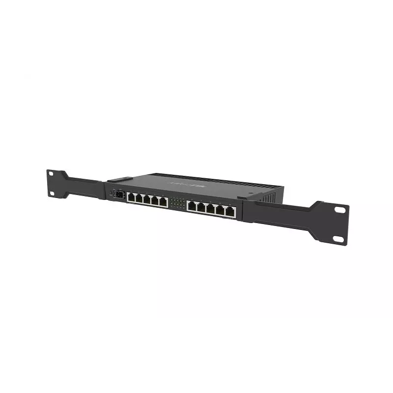 Wired Router MikroTik RB4011IGS+RM — 10x Gigabit RJ-45, 1x SFP+, 1,4 GHz 4-Kern, 1 GB RAM, Rack 1U, PoE-Ausgang