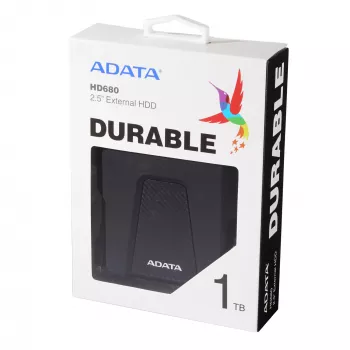 Externe Festplatte ADATA 1TB USB 3.2 Gen 1 HD680 — 1 TB, USB 3.2 Gen 1, schwarz, tragbare HDD