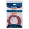 Goobay Netzwerk-Patchkabel, Cat5e, 3 m, Rot, CCA, U/UTP, PVC, RJ45, vergoldete Kontakte, rastnasenfrei, Knickschutztülle, lebenslange Garantie