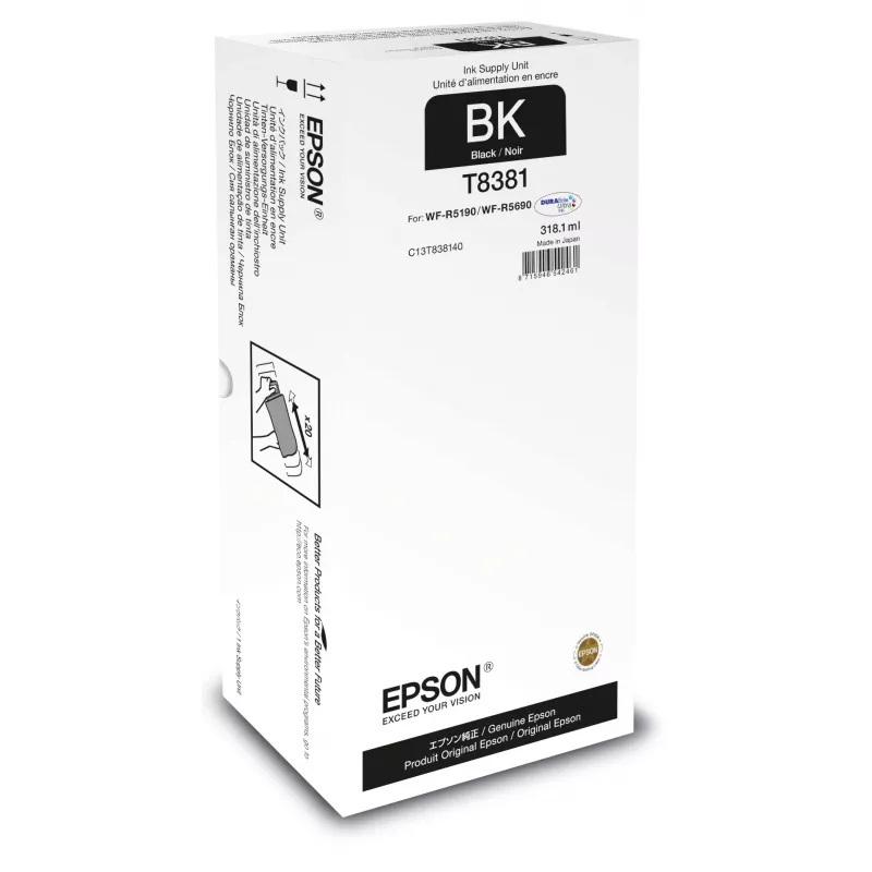 Ink Supply Unit Epson WorkForce Pro WF-R5xxx series Schwarz