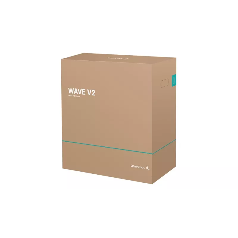 PC-Gehäuse DeepCool Wave V2 Mini Tower Schwarz — microATX/Mini-ITX, 350×175×390 mm, GPU bis 34 cm, CPU-Kühlerhöhe 14 cm