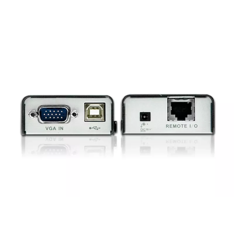 ATEN MINI USB VGA KVM Extender (100 m), Sender & Empfänger, Kabelgebunden, 100 m, Cat5, 1920 x 1200 Pixel, Schwarz