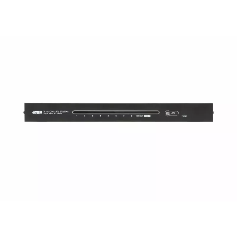 ATEN 8-Port HDMI CAT5e/6 Splitter, HDMI, HDMI, 1920 x 1080 Pixel, Schwarz, Metall, Full HD