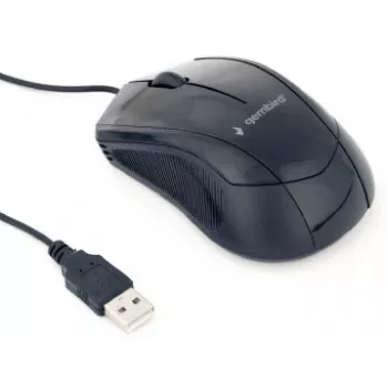 GEMBIRD Maus Optisch MUS-3B-02 - 3 Tasten Rad USB Schwarz