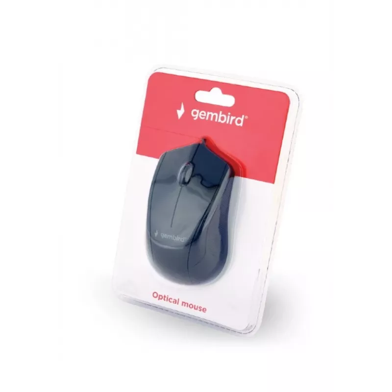 GEMBIRD Maus Optisch MUS-3B-02 - 3 Tasten Rad USB Schwarz