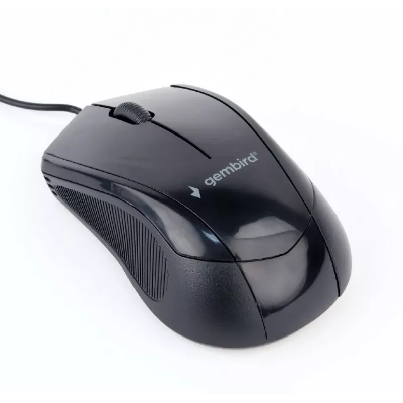 GEMBIRD Maus Optisch MUS-3B-02 - 3 Tasten Rad USB Schwarz