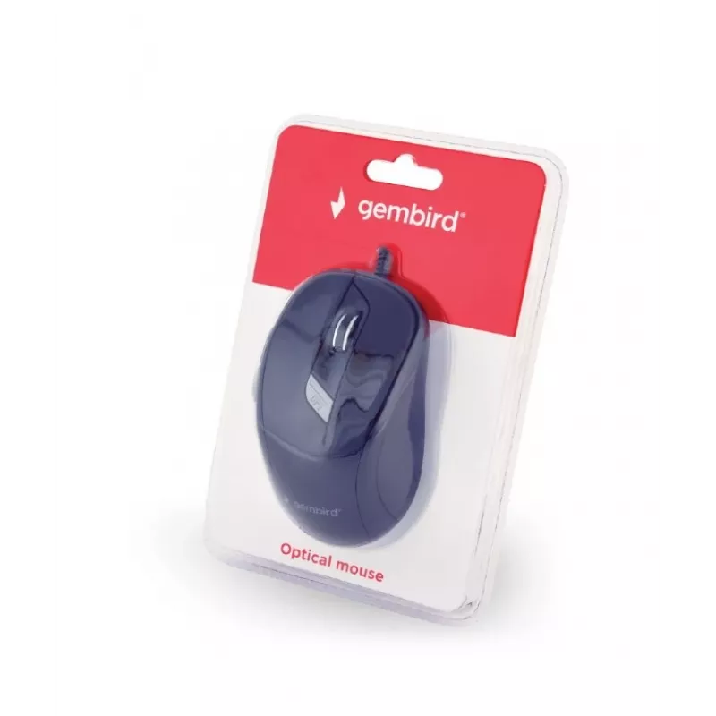 Optische Maus GEMBIRD MUS-6B-01 – 6 Tasten, Scrollrad, USB, Schwarz