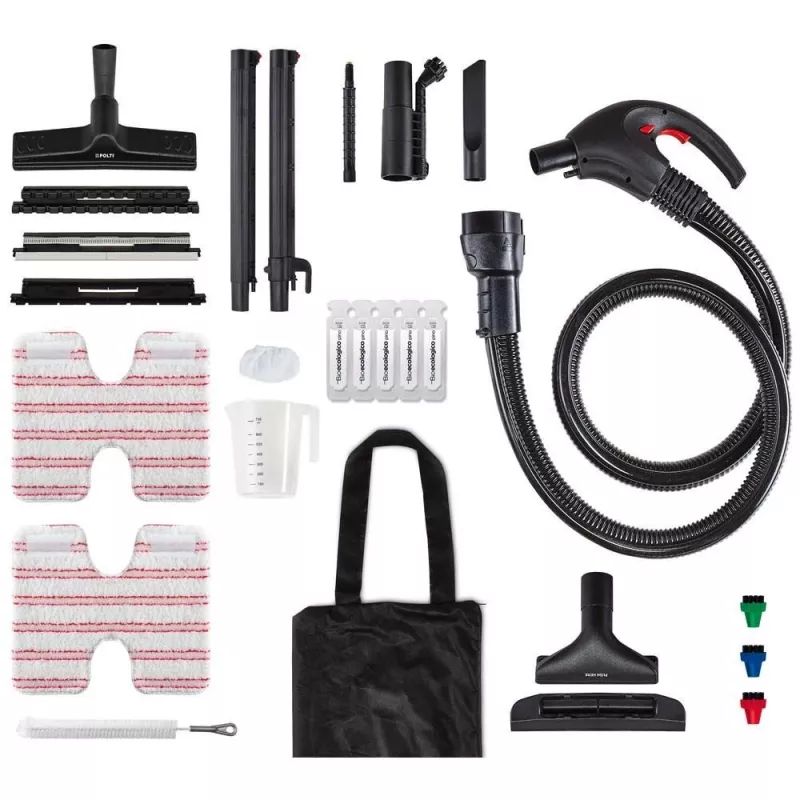 Polti Vaporetto Lecoaspira FAV50 Multifloor Zylinder-Dampfreiniger 1,8 L 1350 W Rot, Weiß