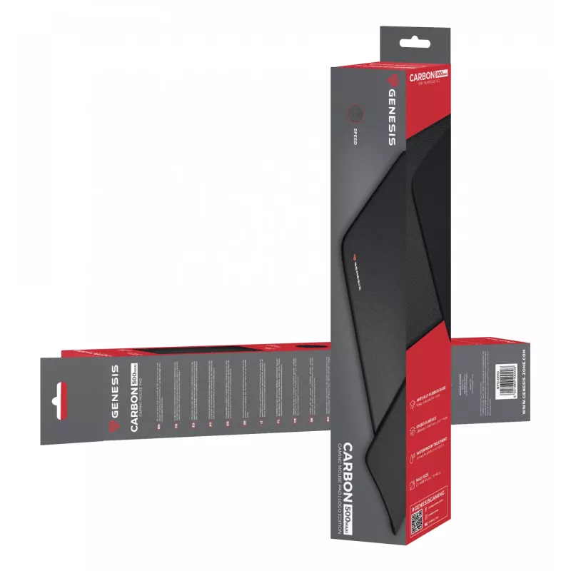 GENESIS Carbon 500 MAXI Gaming-Mauspad Schwarz