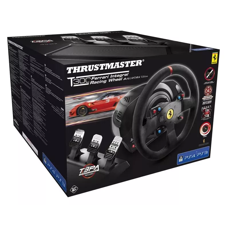 Thrustmaster T300 Ferrari Integral Racing Wheel Alcantara Edition Schwarz Lenkrad + Pedale Analog / Digital PC, PlayStation 4, Playstation 3