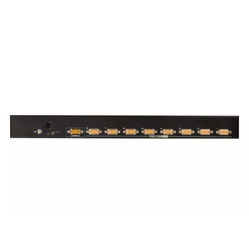 ATEN 8-Port USB - PS/2 VGA KVM Switch, 2048 x 1536 Pixel, QXGA, Rackmontage, 5 W, 1U, Schwarz