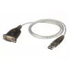 ATEN USB 2.0 auf RS-232 Adapter (100 cm), Schwarz, Metallic, 1 m, USB Typ-A, DB-9, Stecker, Stecker