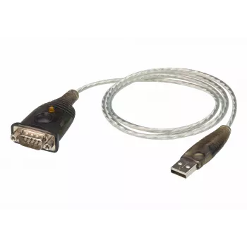 ATEN USB 2.0 auf RS-232 Adapter (100 cm), Schwarz, Metallic, 1 m, USB Typ-A, DB-9, Stecker, Stecker