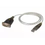 ATEN USB 2.0 auf RS-232 Adapter (100 cm), Schwarz, Metallic, 1 m, USB Typ-A, DB-9, Stecker, Stecker