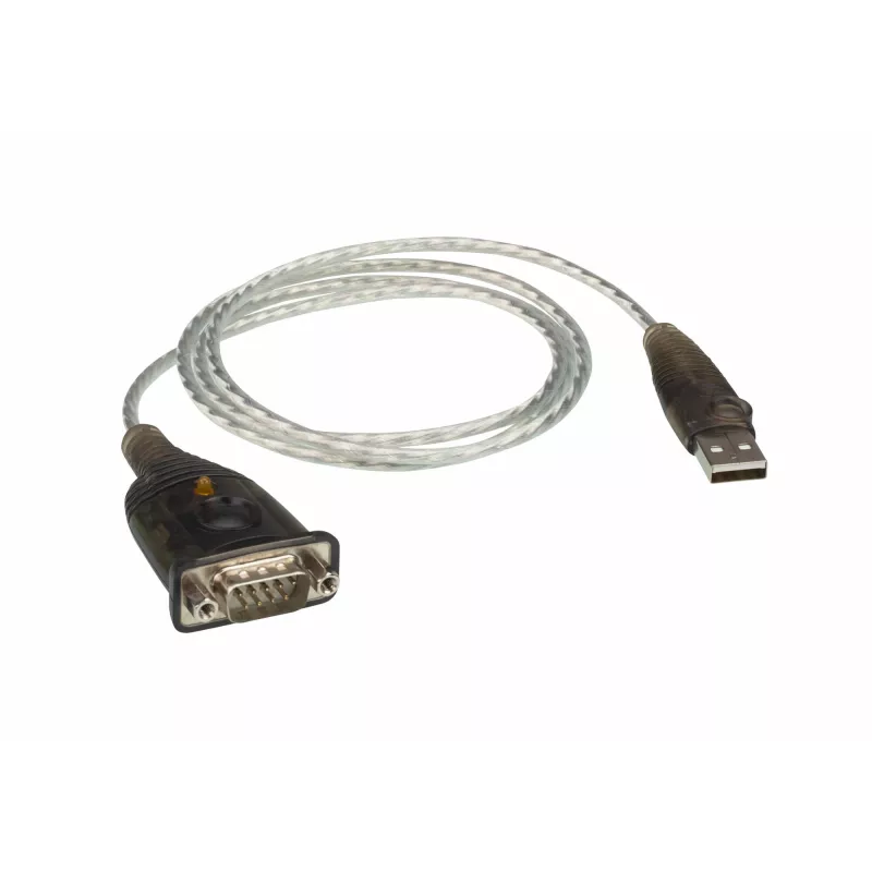 ATEN USB 2.0 auf RS-232 Adapter (100 cm), Schwarz, Metallic, 1 m, USB Typ-A, DB-9, Stecker, Stecker