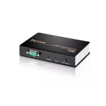 ATEN USB VGA KVM Extender (150m), Sender & Empfänger, Kabelgebunden, 150 m, Cat5e, 1920 x 1200, 1600 x 1200, 1280 x 1024, Schwarz, Grau