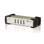 ATEN 4-Port USB - PS/2 VGA KVM Switch (KVM Kabel enthalten), 2048 x 1536 Pixel, QXGA, 0,45 W, Schwarz, Grau