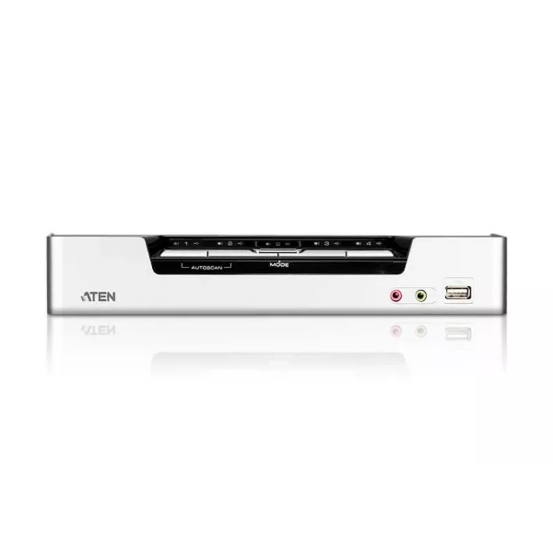 ATEN 4-Port USB HDMI KVM Switch mit Audio & USB 2.0 Hub (KVM-Kabel enthalten)