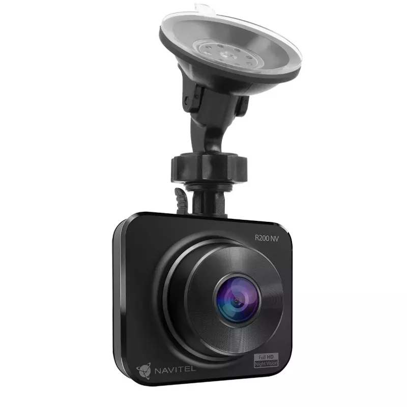Dashcam Navitel R200 NV — Full HD 1920×1080, 140° Blickwinkel, 2 Zoll Display, MicroSD bis 64 GB, Batterie und Zigarettenanzünder-Stromversorgung