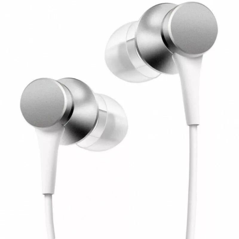 Xiaomi Mi In-Ear Kopfhörer Basic Headset 3,5 mm Anschluss Silber, Weiß