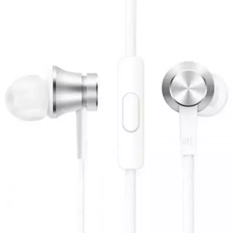 Xiaomi Mi In-Ear Kopfhörer Basic Headset 3,5 mm Anschluss Silber, Weiß