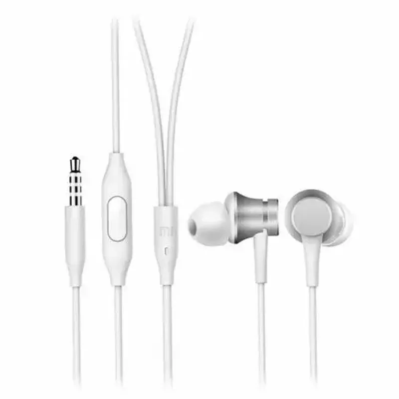 Xiaomi Mi In-Ear Kopfhörer Basic Headset 3,5 mm Anschluss Silber, Weiß