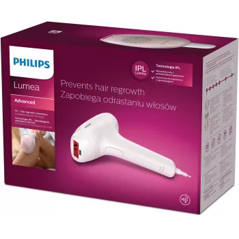 IPL-Haarentfernungsgerät Philips SC1994/00 Lumea Advanced — netzbetrieben, Körperaufsatz, 4 cm² Lampe, weiß/rosa