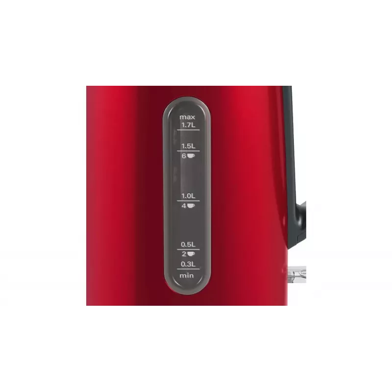 Wasserkocher Bosch TWK4P434 — 1,7 L, 2400 W, Schwarz/Rot
