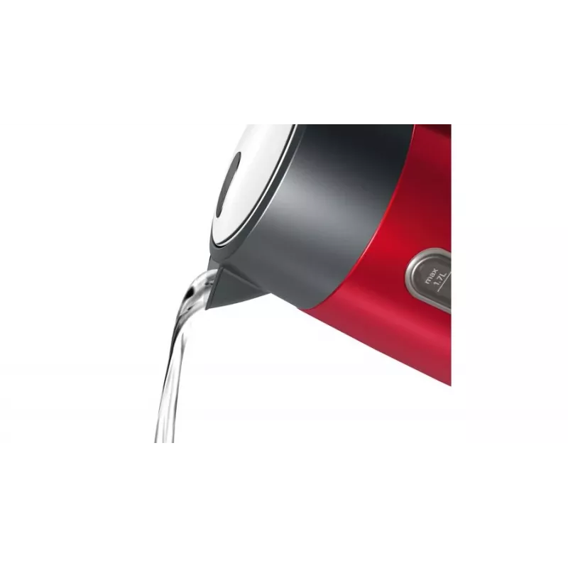 Wasserkocher Bosch TWK4P434 — 1,7 L, 2400 W, Schwarz/Rot