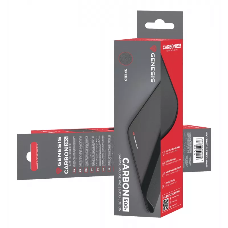 GENESIS Control 500 S Logo Gaming-Mauspad Schwarz