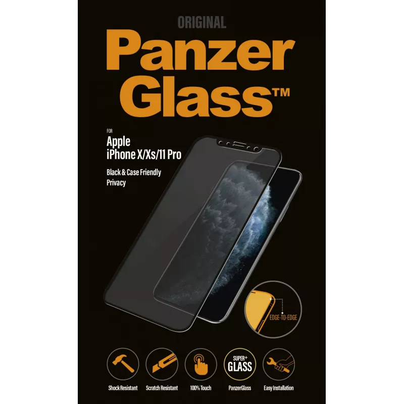 PanzerGlass ® Privacy Screen Protector iPhone 11 Pro | X | Xs | Edge-to-Edge