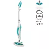 Polti Vaporetto SV450_Double Dampfmopp 0,3 l 1500 W türkis, weiß