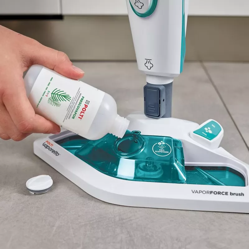 Polti Vaporetto SV450_Double Dampfmopp 0,3 l 1500 W türkis, weiß