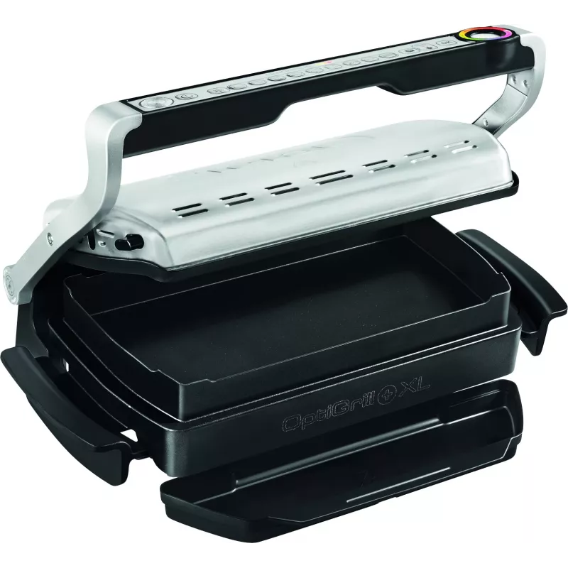 Kontaktgrill Tefal GC724D Tischgrillplatte, metallic/schwarz, 440×340×172 mm, 7 kg
