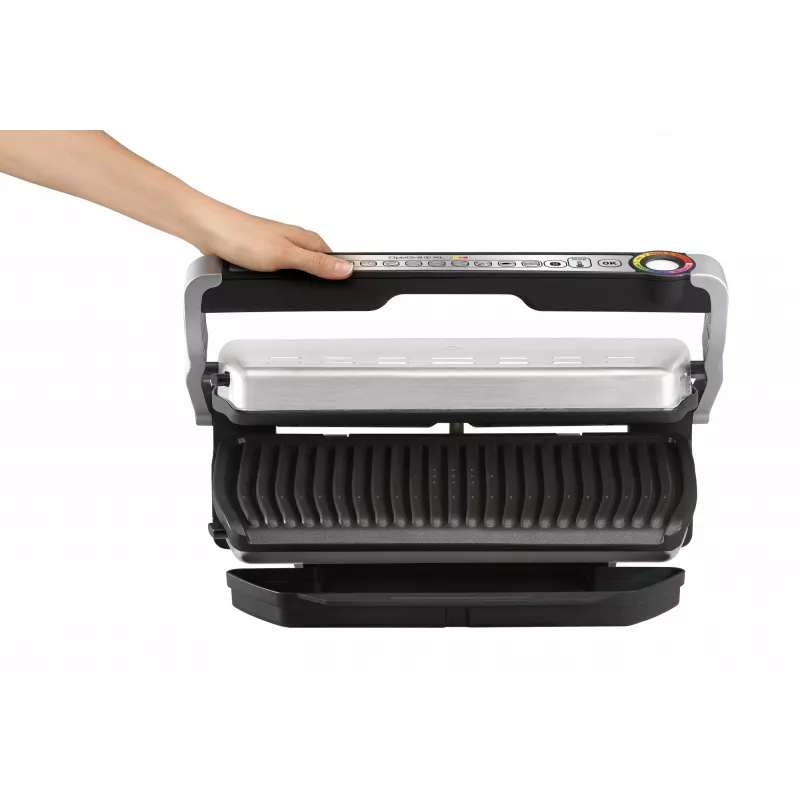 Kontaktgrill Tefal GC724D Tischgrillplatte, metallic/schwarz, 440×340×172 mm, 7 kg