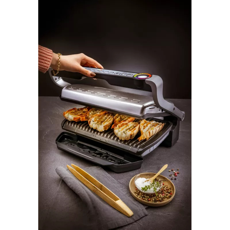 Kontaktgrill Tefal GC724D Tischgrillplatte, metallic/schwarz, 440×340×172 mm, 7 kg