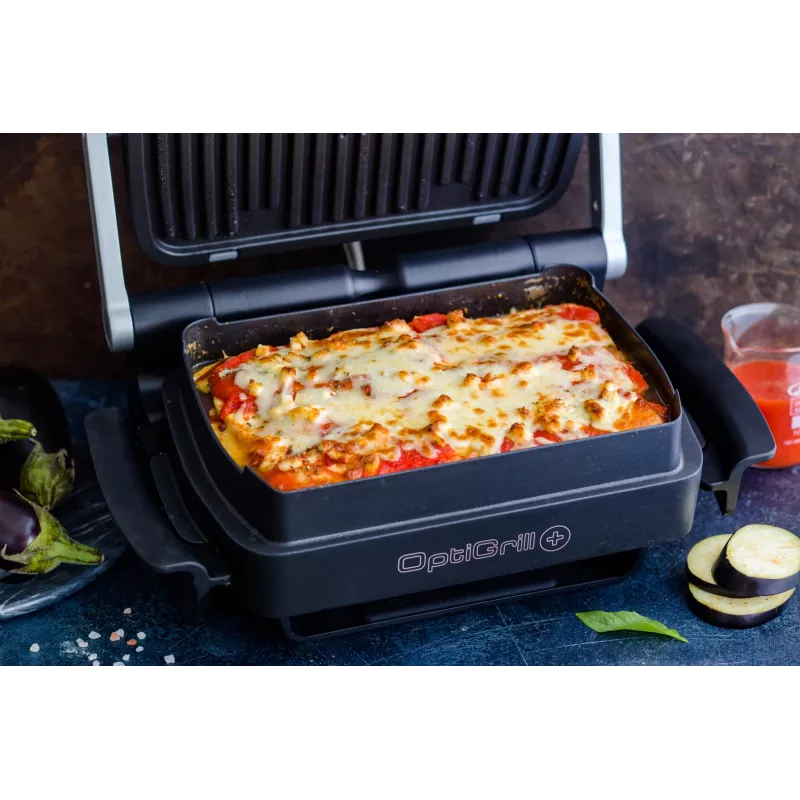 Kontaktgrill Tefal GC724D Tischgrillplatte, metallic/schwarz, 440×340×172 mm, 7 kg