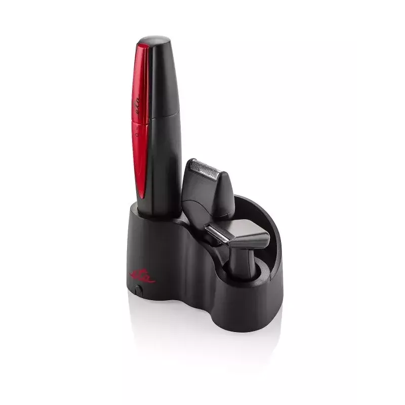 Haartrimmer ETA ETA434190000, schwarz/rot, Stahlgehäuse, AA batteriebetrieben, 25×30×135 mm
