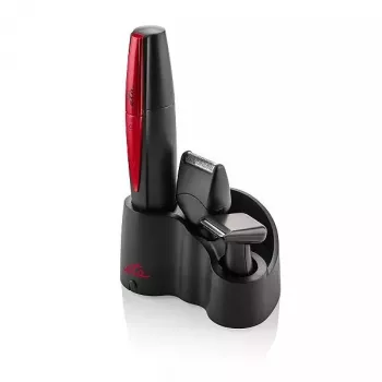 Haartrimmer ETA ETA434190000, schwarz/rot, Stahlgehäuse, AA batteriebetrieben, 25×30×135 mm
