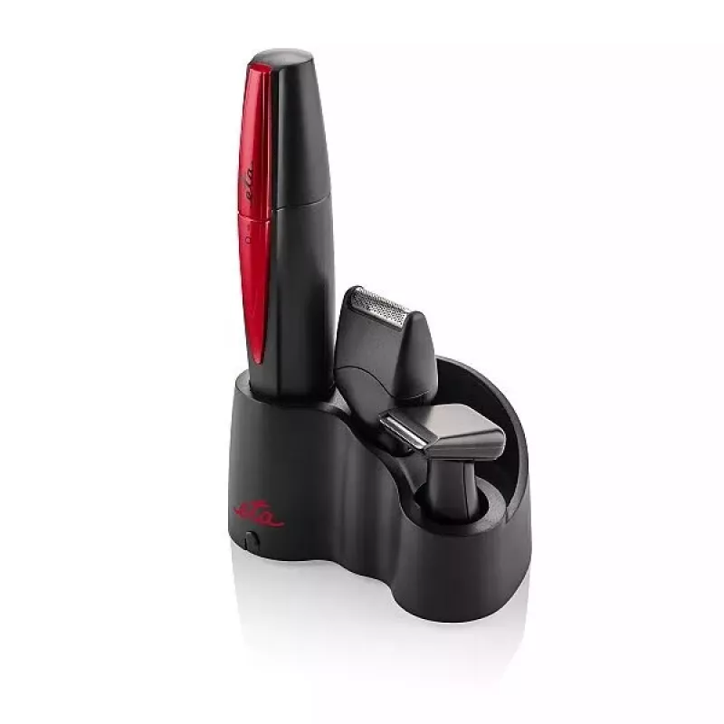 Haartrimmer ETA ETA434190000, schwarz/rot, Stahlgehäuse, AA batteriebetrieben, 25×30×135 mm