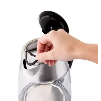 Wasserkocher ETA ETA915390000 — 1,5 l, 2200 W, Edelstahl & transparentes Glas, schwarz