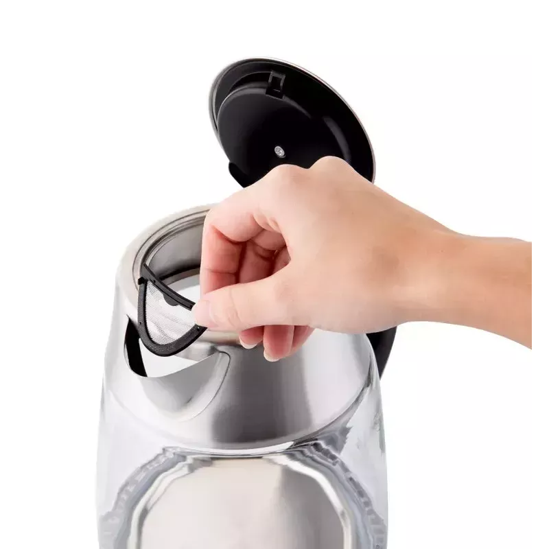 Wasserkocher ETA ETA915390000 — 1,5 l, 2200 W, Edelstahl & transparentes Glas, schwarz