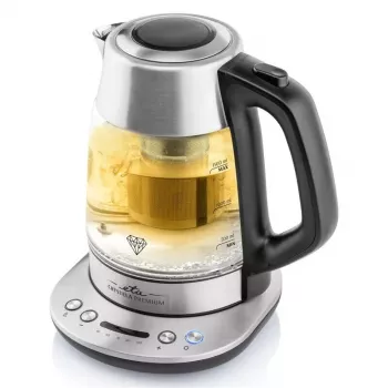 Wasserkocher ETA ETA915390000 — 1,5 l, 2200 W, Edelstahl & transparentes Glas, schwarz
